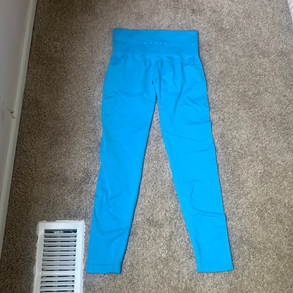 blue seamless nvgtn pants size S